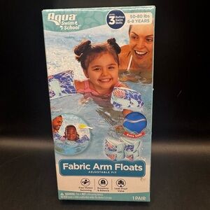 Aqua Swim School Perfect Fit Fabric Adjustable Arm Swim Floats Level 3 40-80 LBS